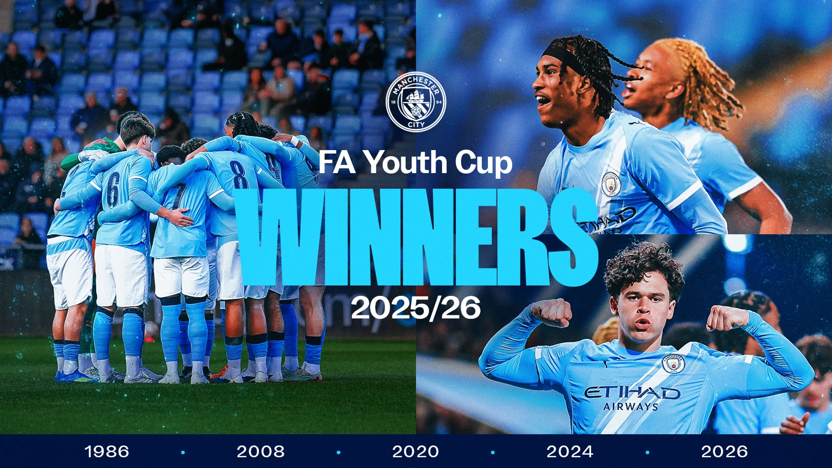 Man City Beat Manchester Rivals United to Win FA Youth Cup FA Cup Image by Man City